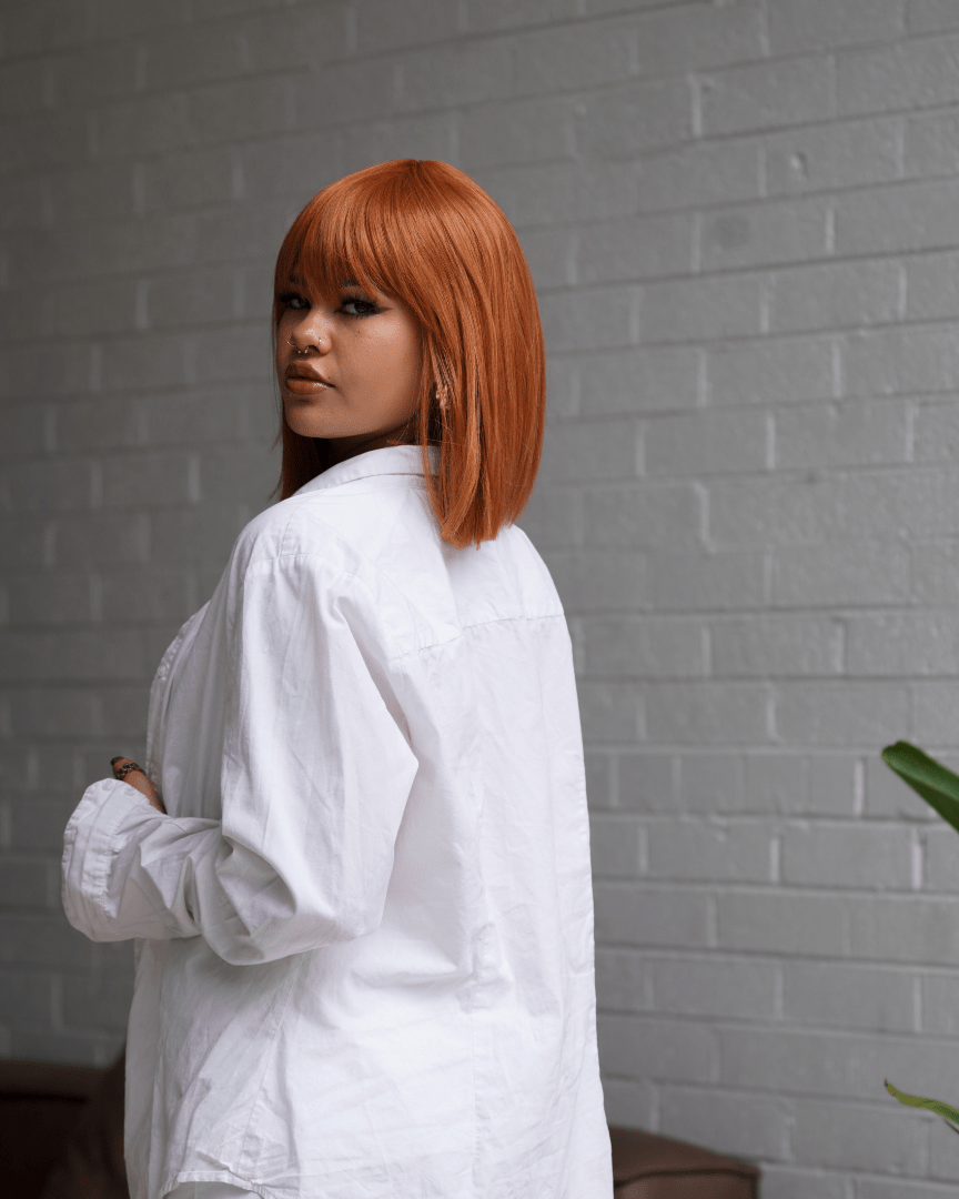 COURTNEY Auburn Fringe Wig - Milk & Honey Wigs