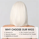 Creamy Champaign White Short Platinum Bob Wig - MARKETPLACE - Milk & Honey Wigs