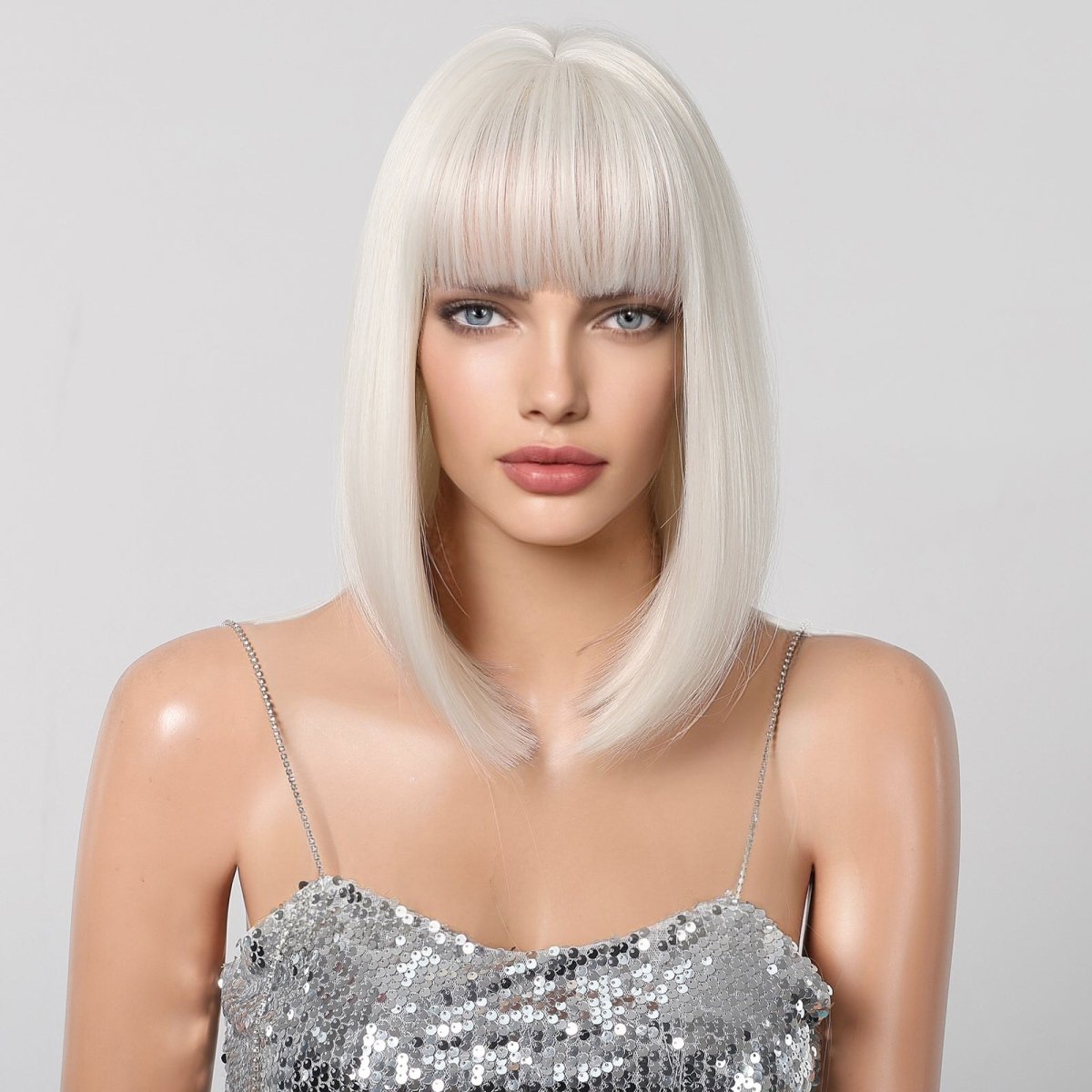 Creamy Champaign White Short Platinum Bob Wig - MARKETPLACE - Milk & Honey Wigs