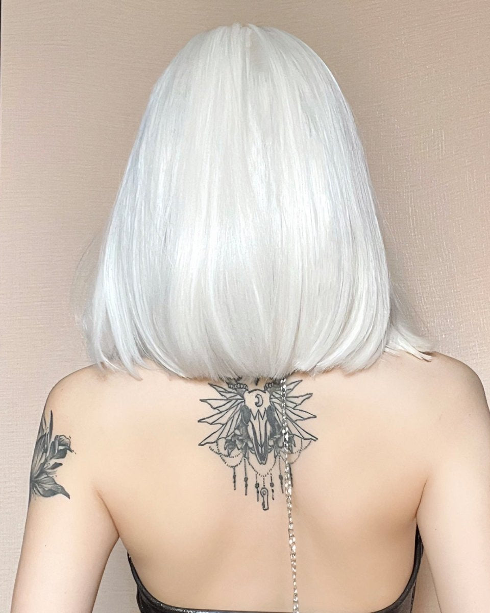 Creamy Champaign White Short Platinum Bob Wig - MARKETPLACE - Milk & Honey Wigs
