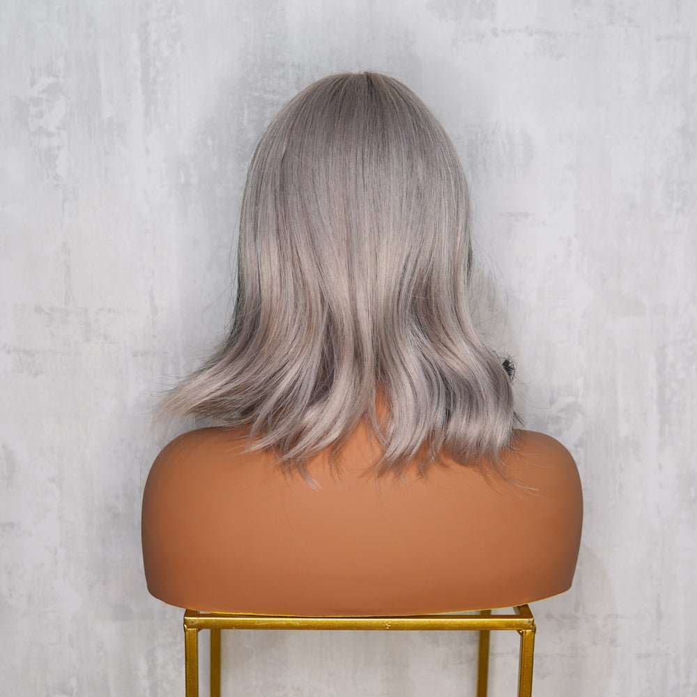 CRUELA Half Grey Black Bob Fringe Wig - Milk & Honey Wigs