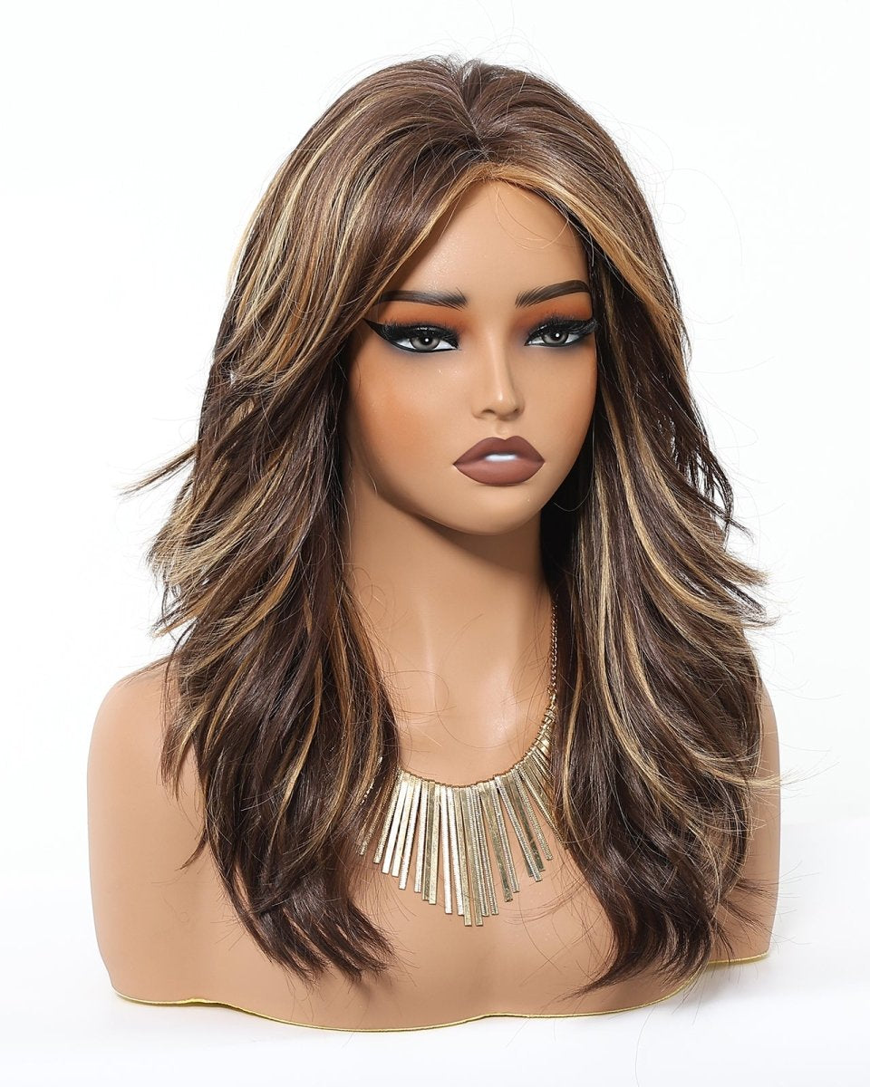 Dark Brown Blonde Highlights Wig - MARKETPLACE - Milk & Honey Wigs