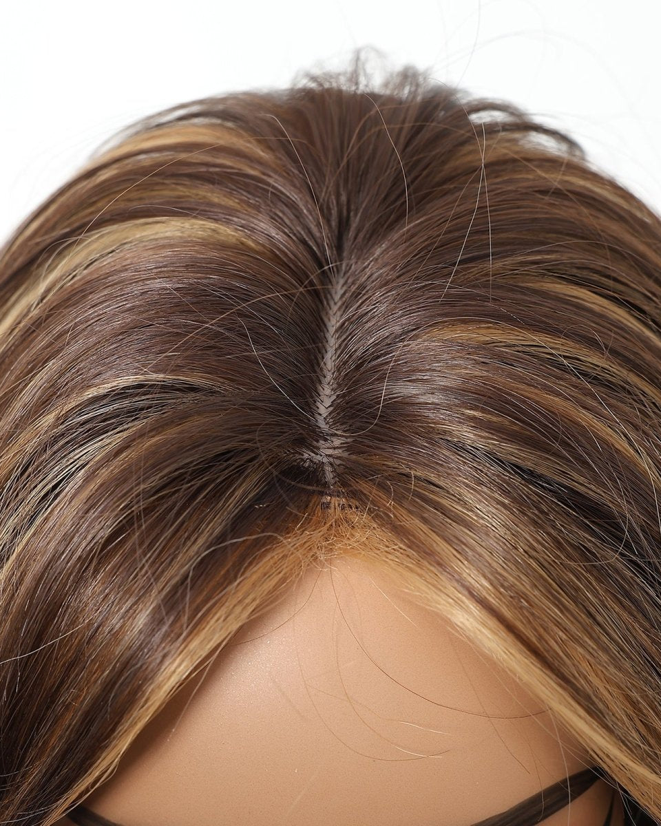 Dark Brown Blonde Highlights Wig - MARKETPLACE - Milk & Honey Wigs