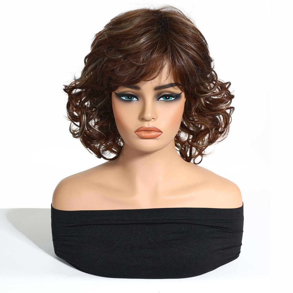 Dark Brown Curl Fringe Wig - MARKETPLACE - Milk & Honey Wigs