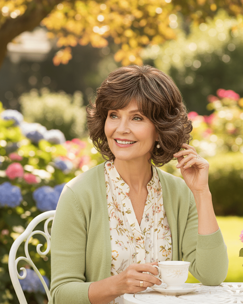 Dark Brown Curl Fringe Wig - MARKETPLACE - Milk & Honey Wigs