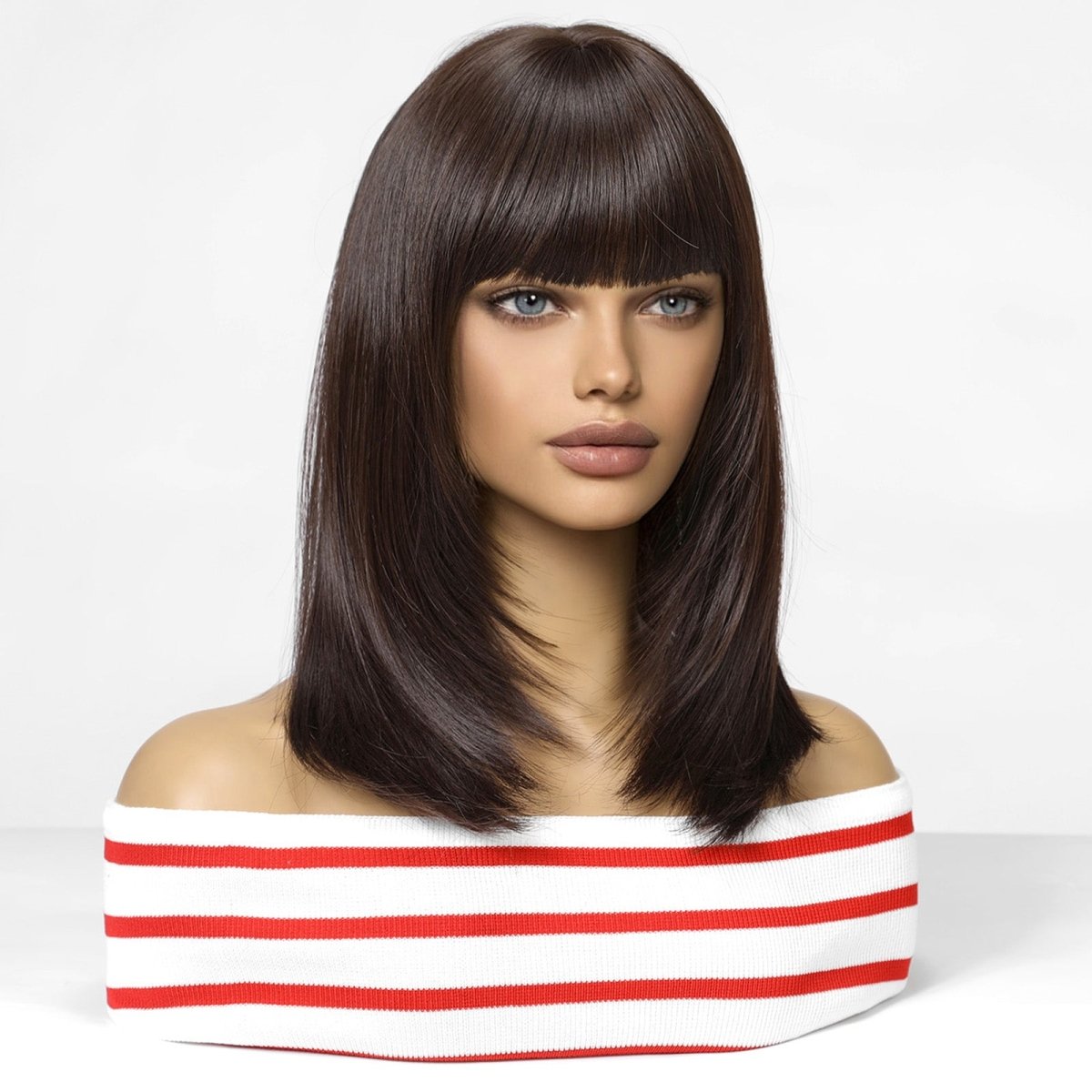 Dark Brown Fringe Wig - MARKETPLACE - Milk & Honey Wigs