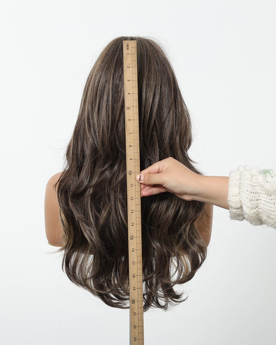 Dark Chocolate Brown with Honey Highlights Wig - MARKETPLACE - Milk & Honey Wigs