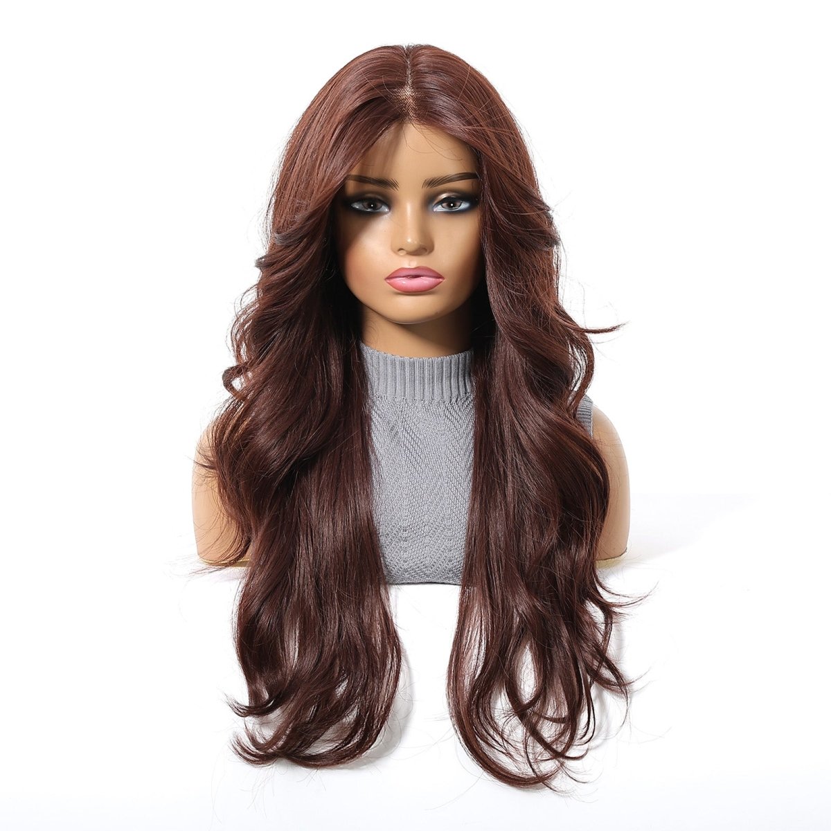 Dark Copper Brown 13x6 Lace Front Wig - MARKETPLACE - Milk & Honey Wigs