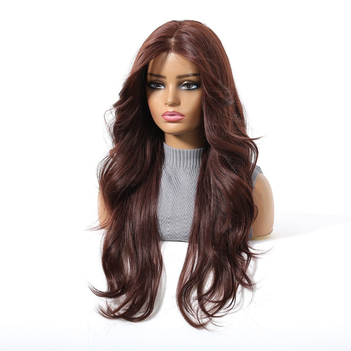 Dark Copper Brown 13x6 Lace Front Wig - MARKETPLACE - Milk & Honey Wigs