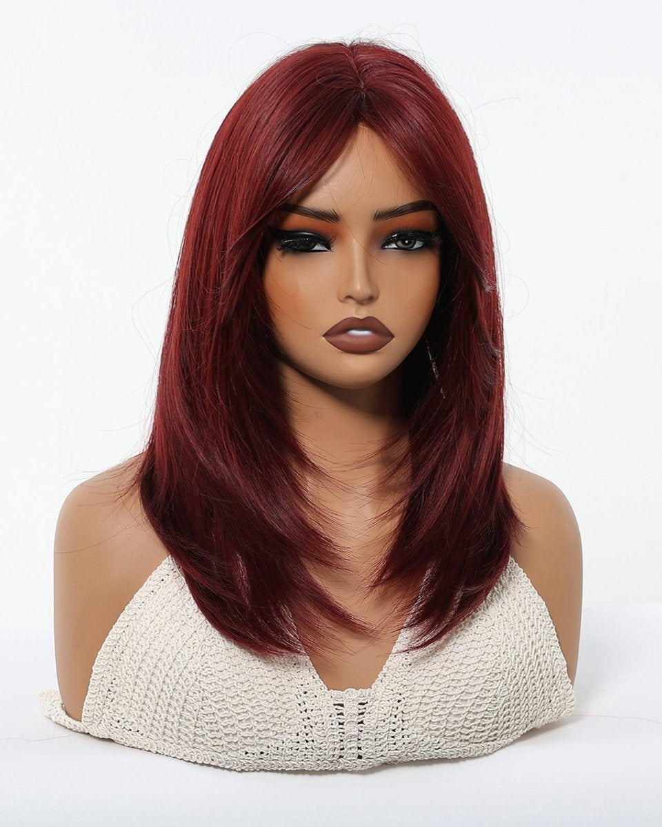 Deep Burgundy Red Layers Wig - MARKETPLACE - Milk & Honey Wigs