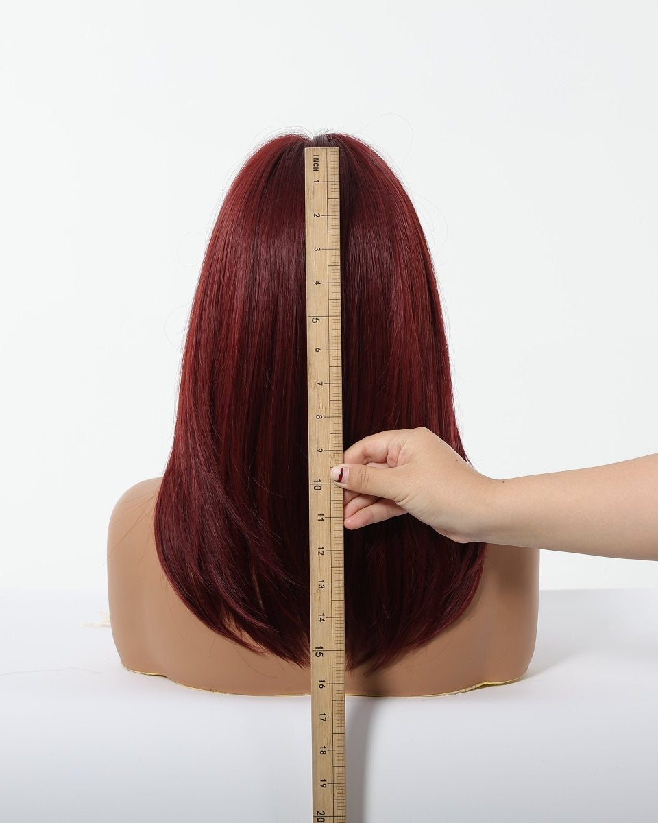 Deep Burgundy Red Layers Wig - MARKETPLACE - Milk & Honey Wigs