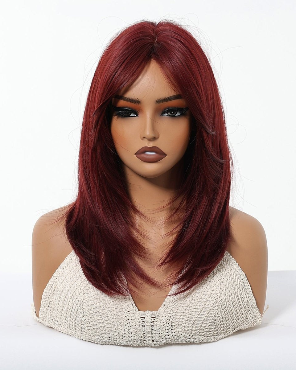 Deep Burgundy Red Layers Wig - MARKETPLACE - Milk & Honey Wigs