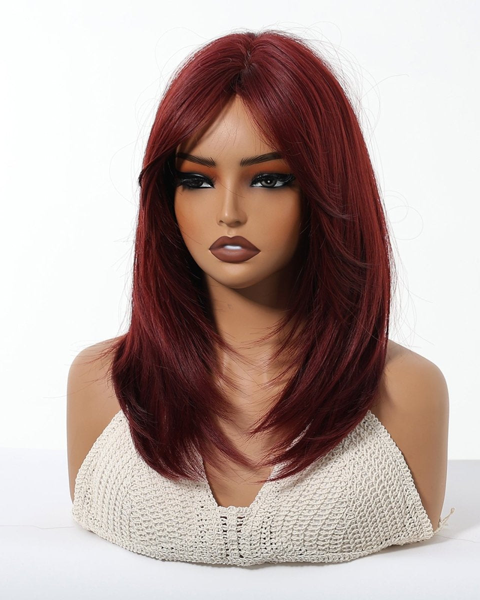 Deep Burgundy Red Layers Wig - MARKETPLACE - Milk & Honey Wigs
