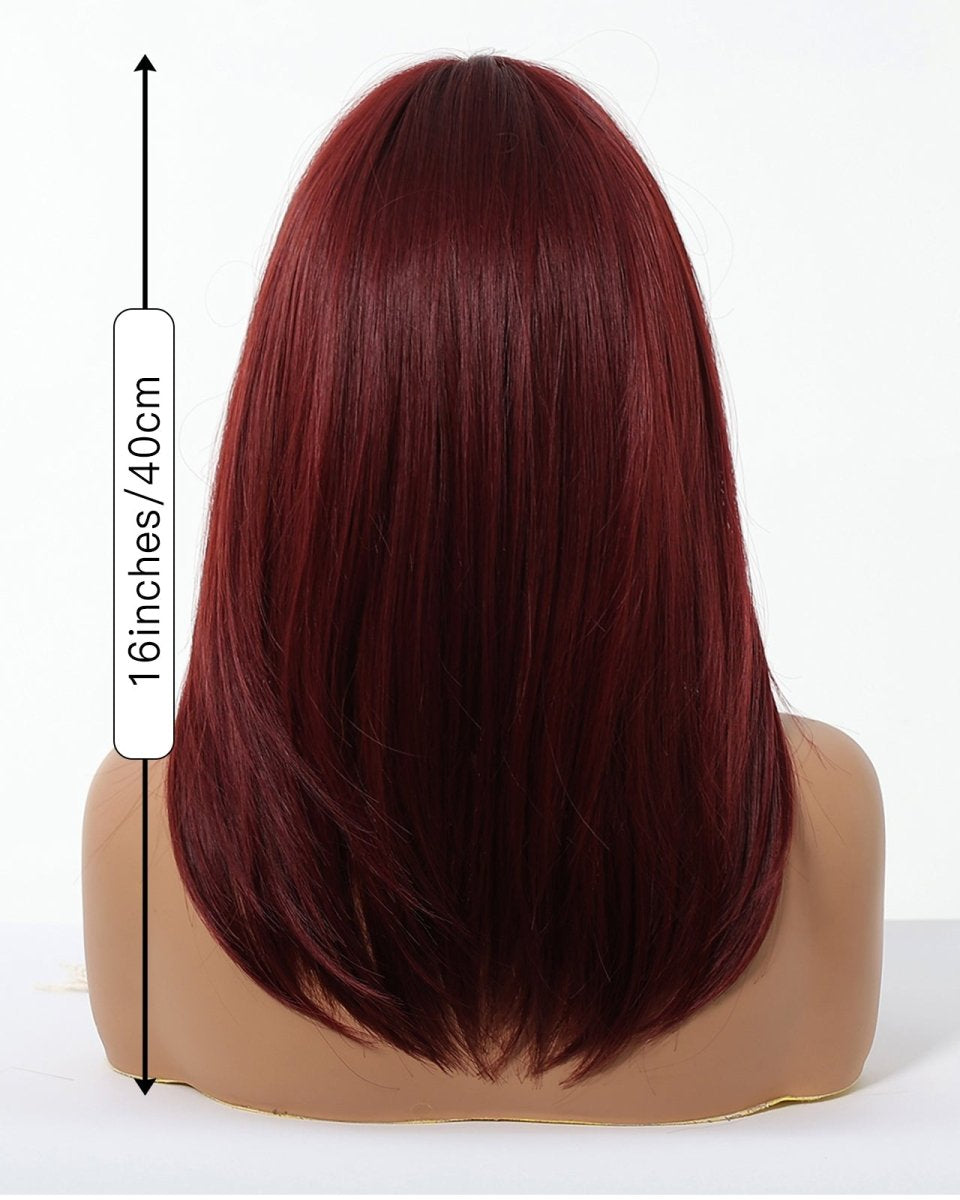 Deep Burgundy Red Layers Wig - MARKETPLACE - Milk & Honey Wigs