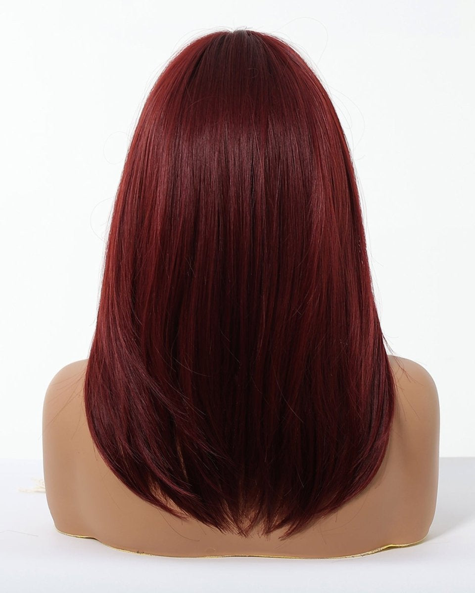 Deep Burgundy Red Layers Wig - MARKETPLACE - Milk & Honey Wigs