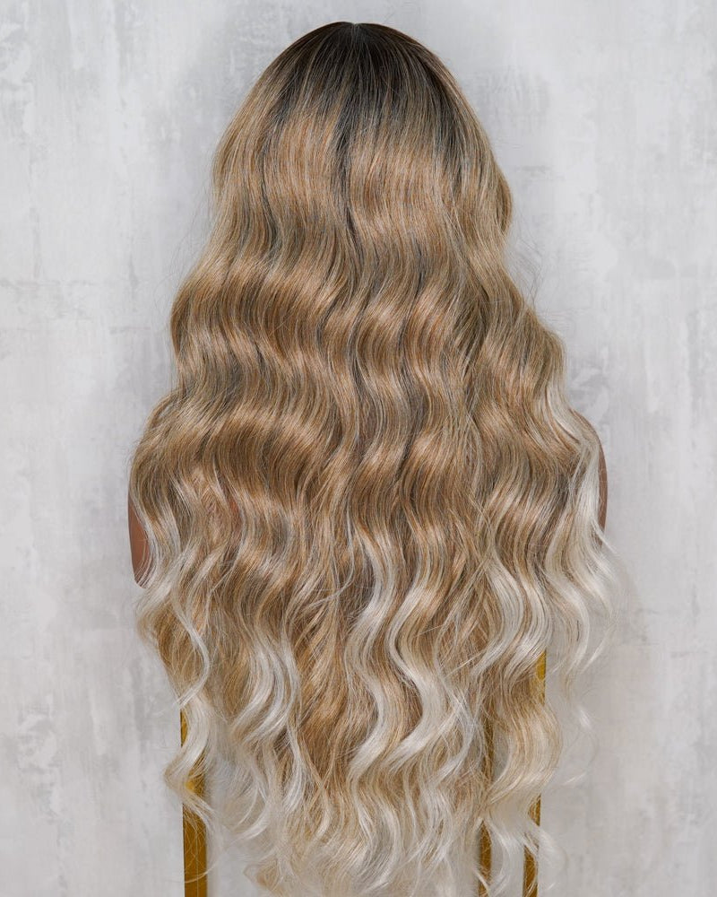 DELILAH Honey Ombre Blonde 13x6 30" Lace Front Wig - Milk & Honey Wigs