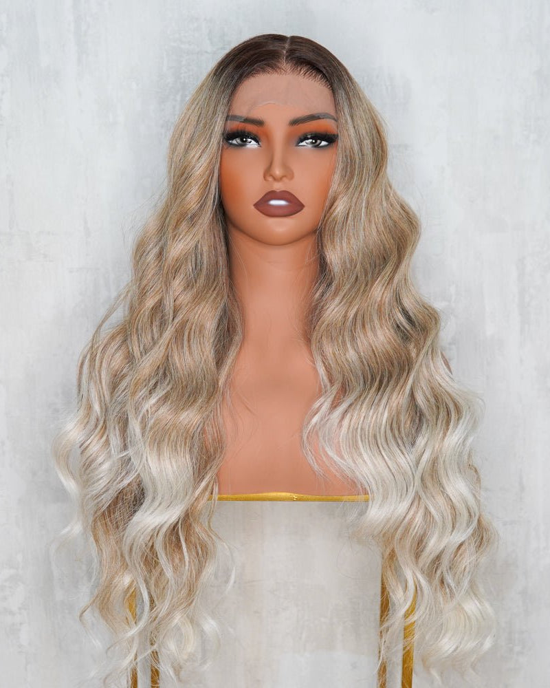 DELILAH Honey Ombre Blonde 13x6 30" Lace Front Wig - Milk & Honey Wigs