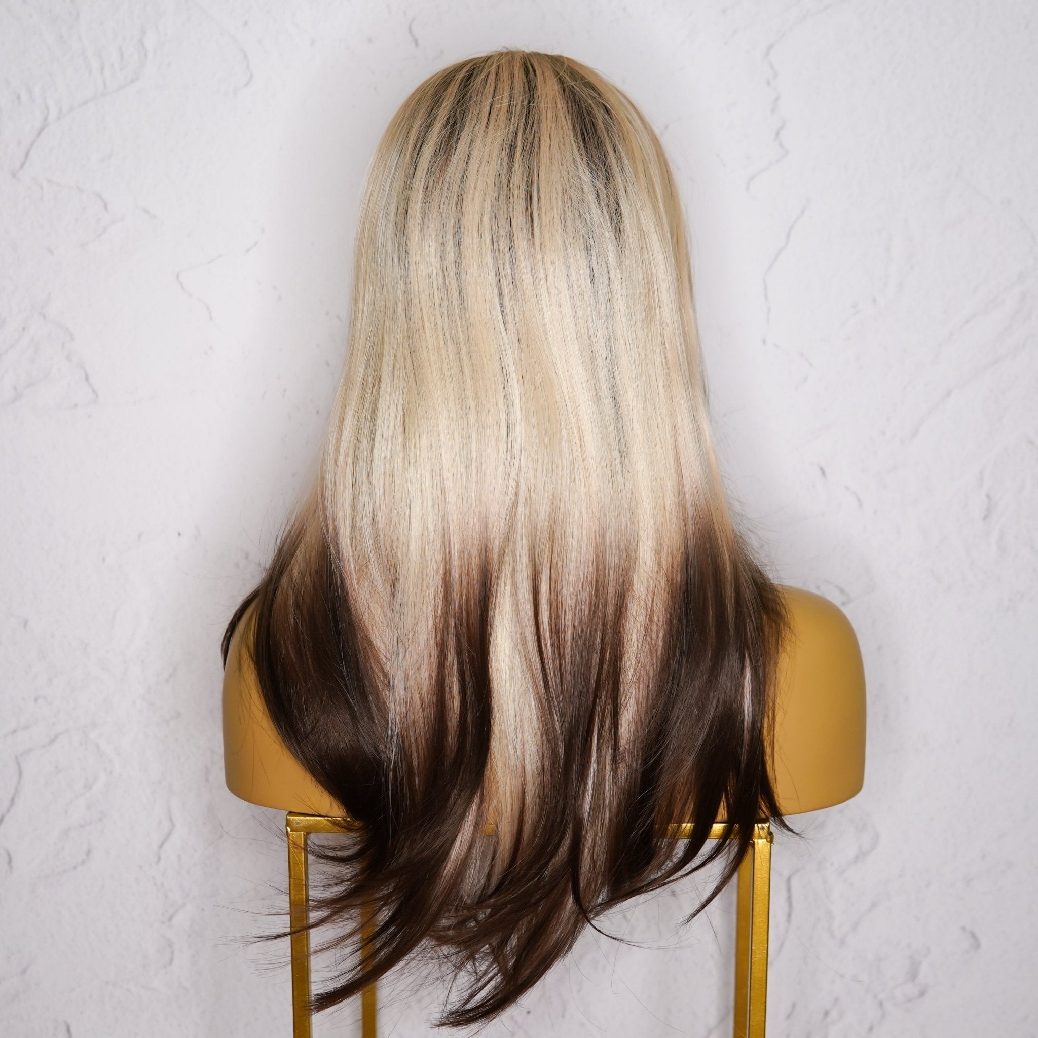 DOLLY Blonde to Dark Brown Ombre Lace Front Wig - Milk & Honey Wigs