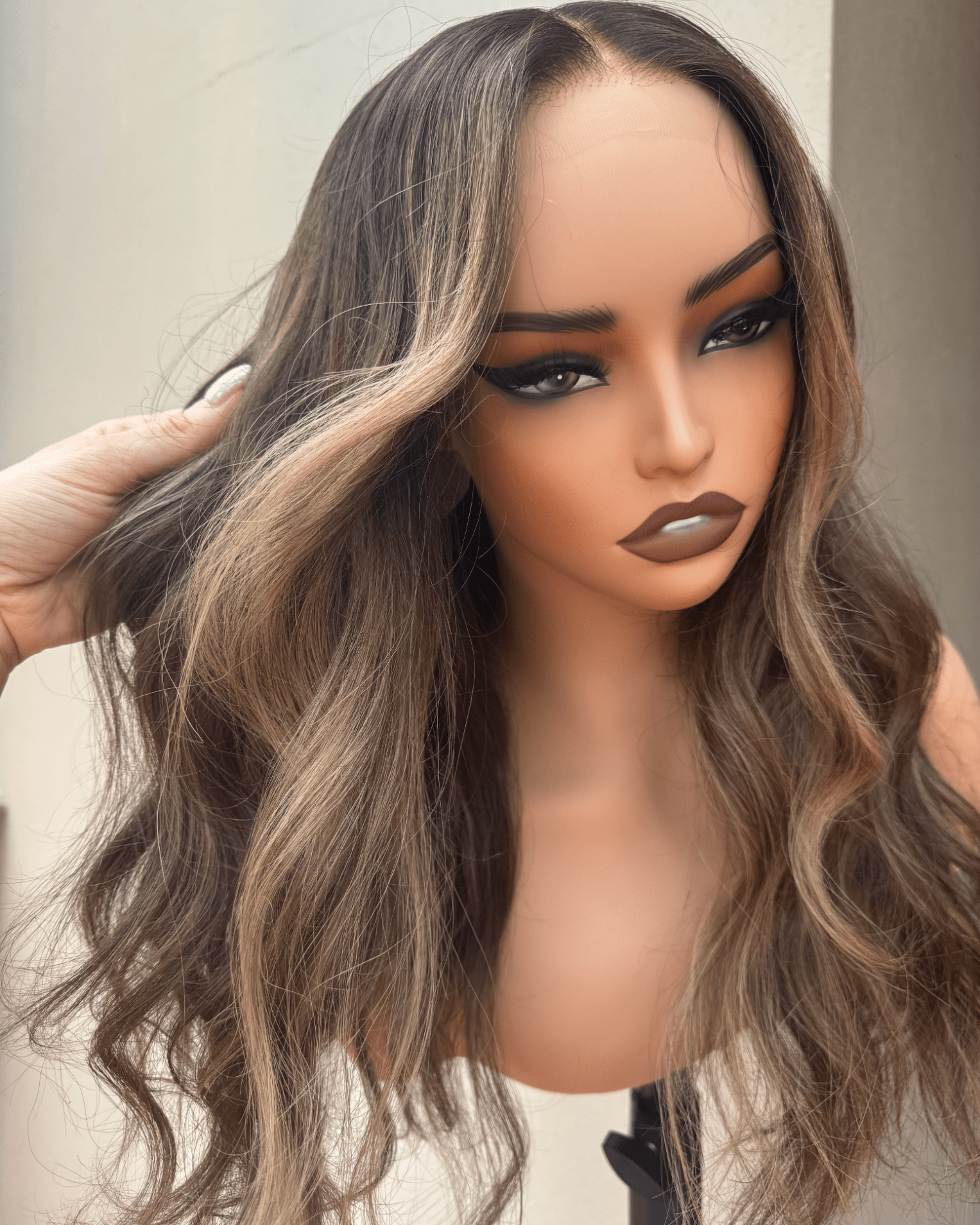 Dove Ombre Bronde Human Hair Lace Front Wig - Milk & Honey Wigs