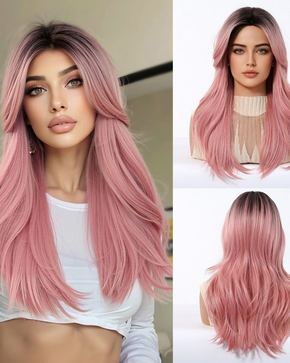 Dusty Rose Layered Wig - MARKETPLACE - Milk & Honey Wigs