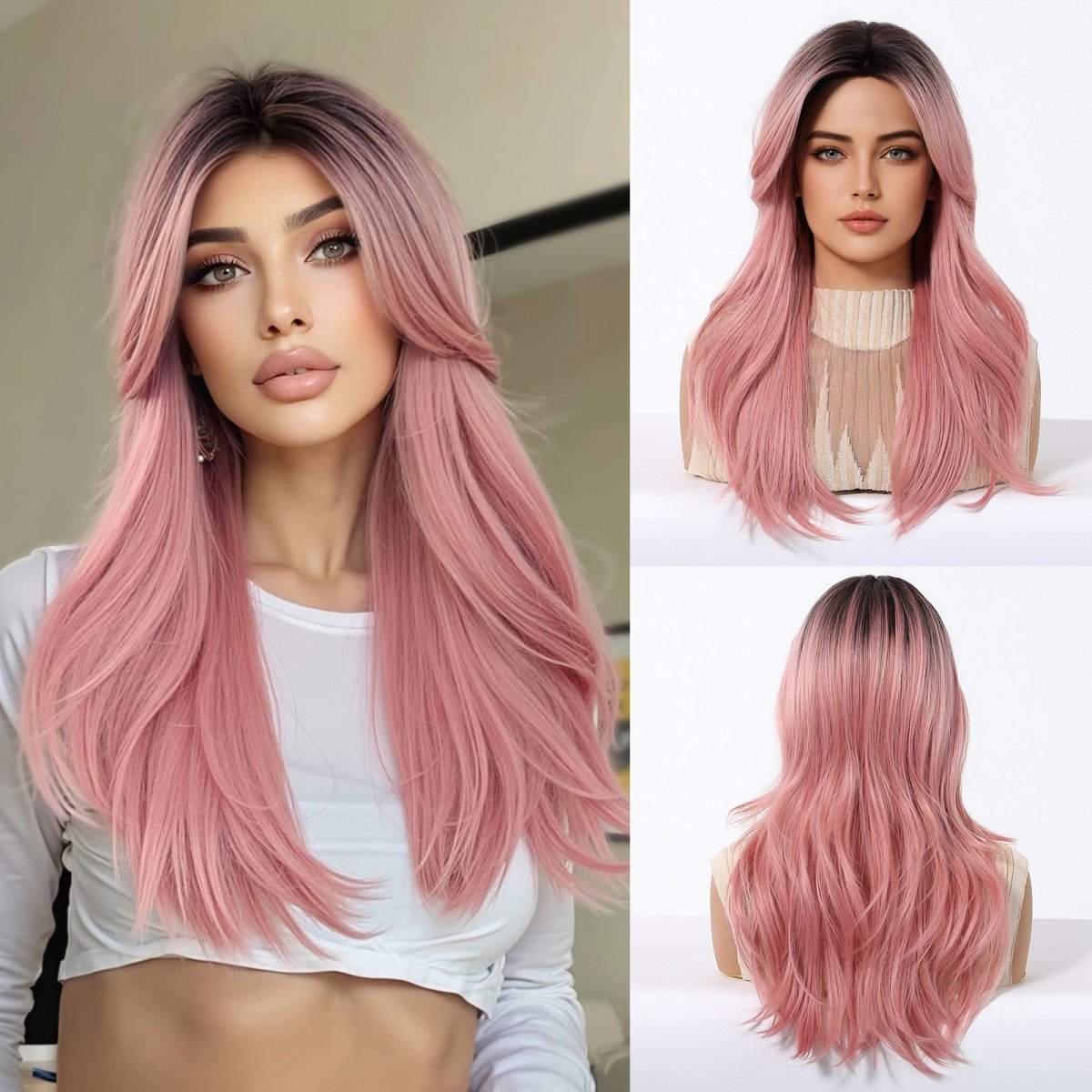 Dusty Rose Layered Wig - MARKETPLACE - Milk & Honey Wigs