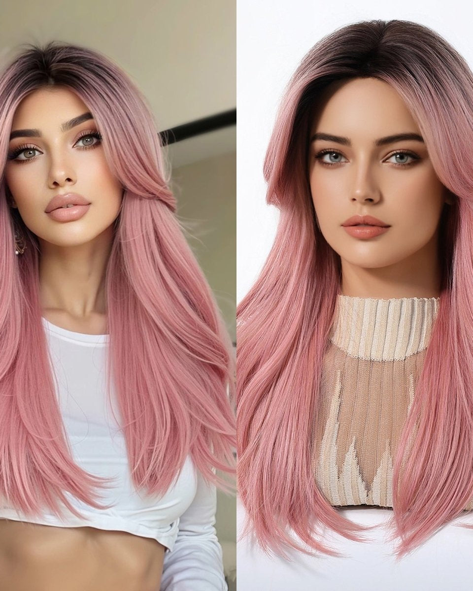 Dusty Rose Layered Wig - MARKETPLACE - Milk & Honey Wigs