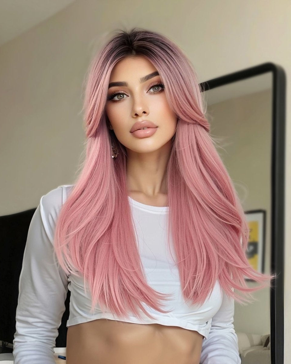 Dusty Rose Layered Wig - MARKETPLACE - Milk & Honey Wigs