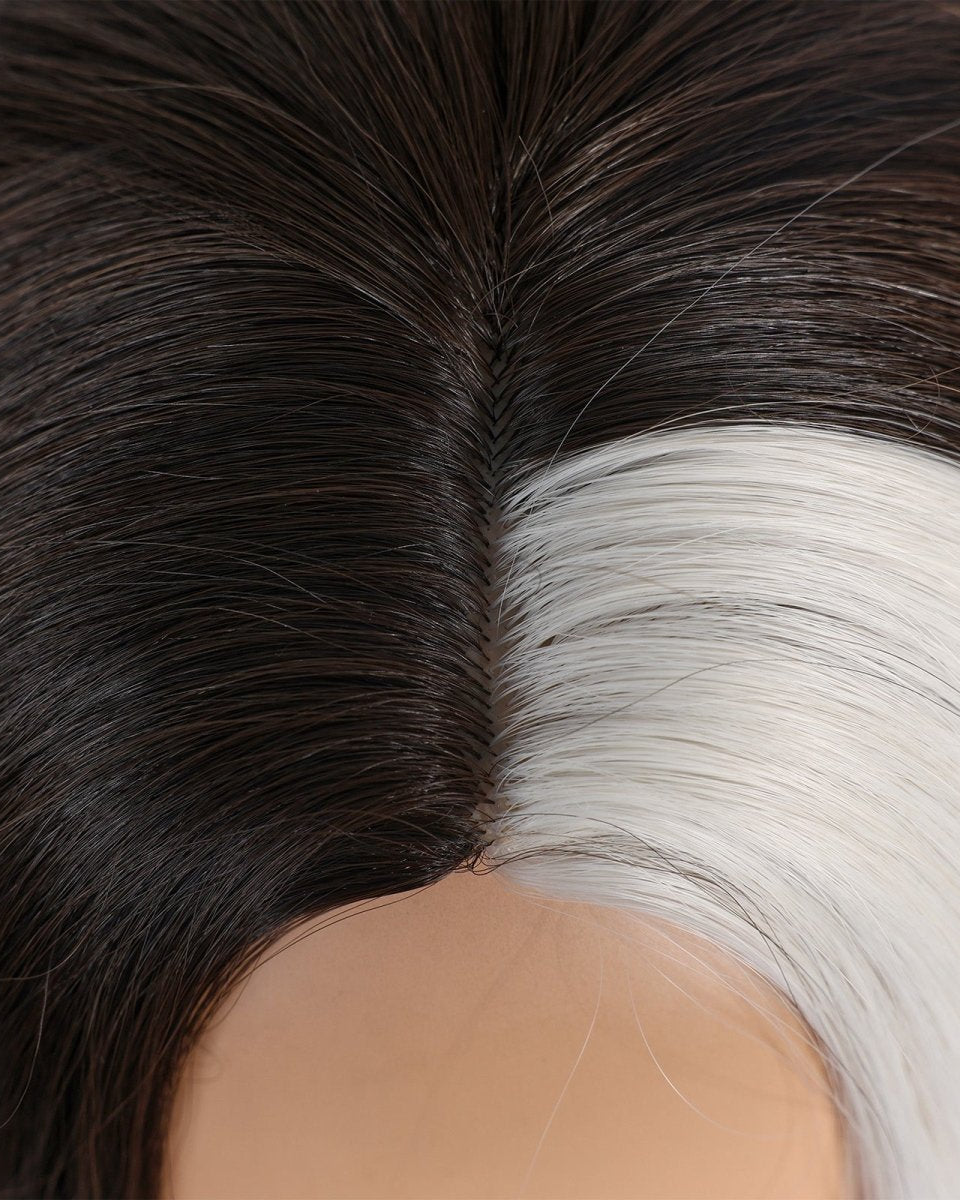 Ebony Waves with Front Platinum Highlights Wig - MARKETPLACE - Milk & Honey Wigs