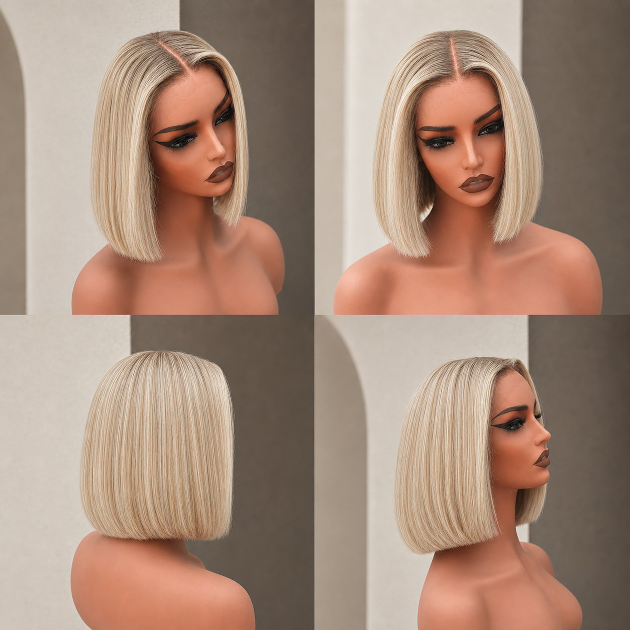 EMEI 10 INCH BOB - Blonde - Human Hair Wig