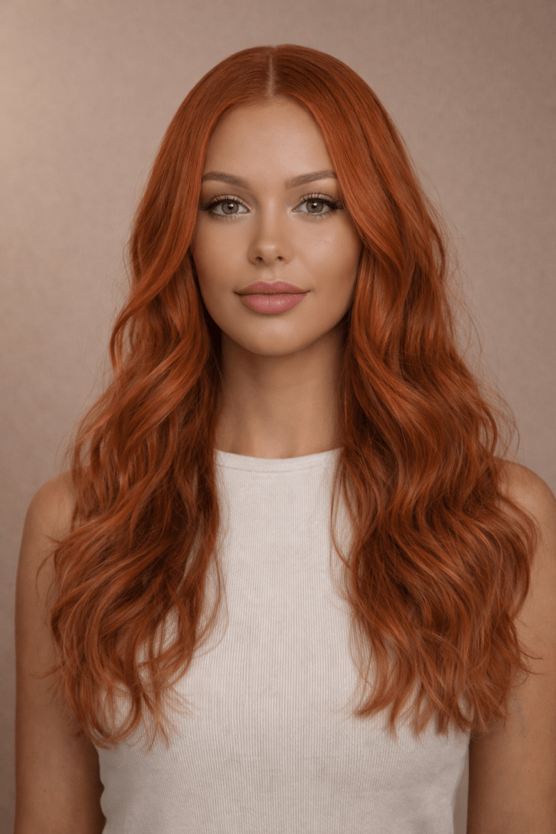 ERIKA - Ginger - Human Hair Wig | Ginger, 18 Inch, 13x6 Lace Front, Human Hair | Milk & Honey Wigs