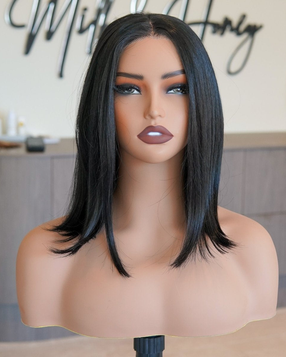 ESTER Black Bob Lace Front Wig - Milk & Honey Wigs