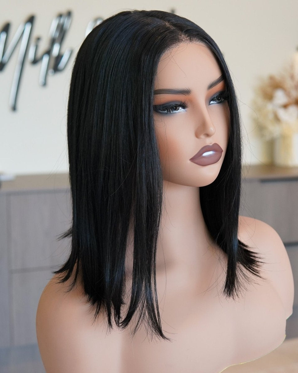 ESTER Black Bob Lace Front Wig - Milk & Honey Wigs