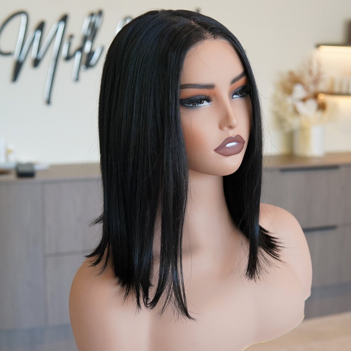 ESTER Black Bob Lace Front Wig - Milk & Honey Wigs
