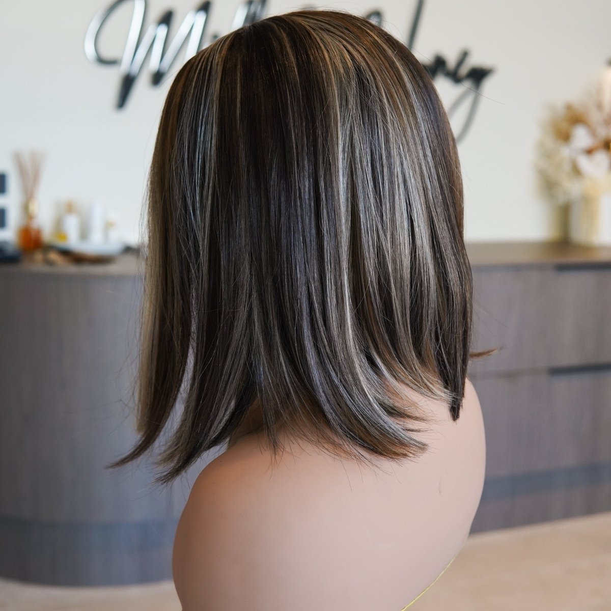 ESTER Brown Highights Lace Front Wig - Milk & Honey Wigs