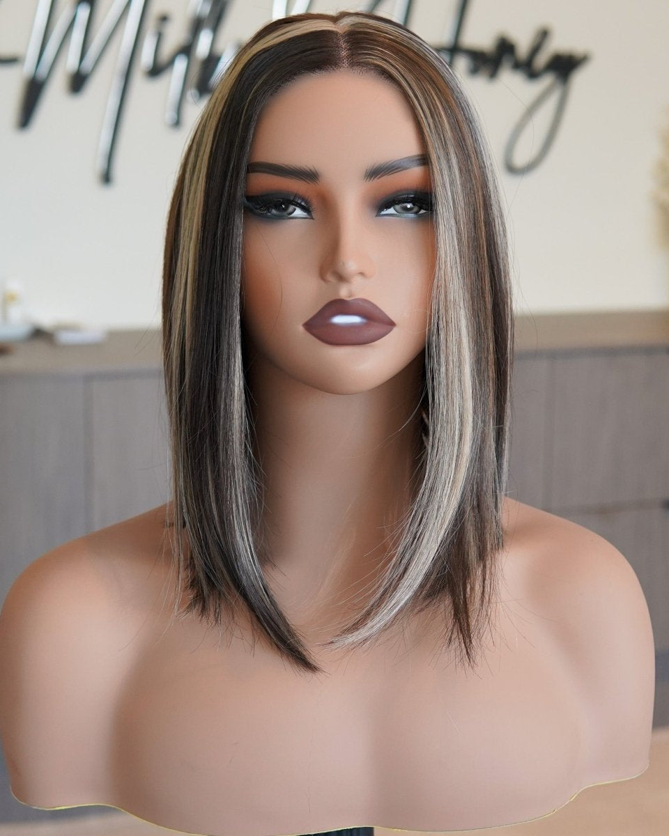 ESTER Brown Highights Lace Front Wig - Milk & Honey Wigs