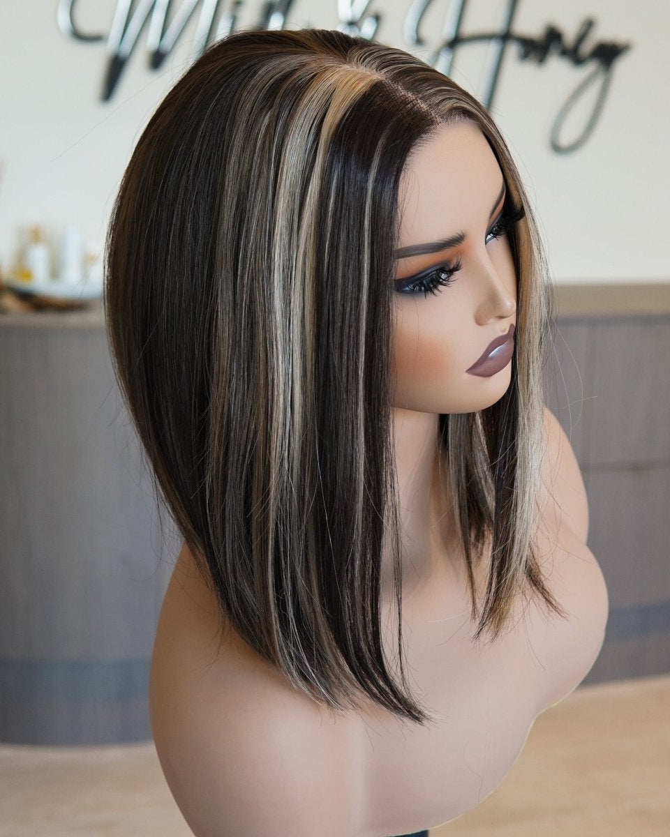 ESTER Brown Highights Lace Front Wig - Milk & Honey Wigs