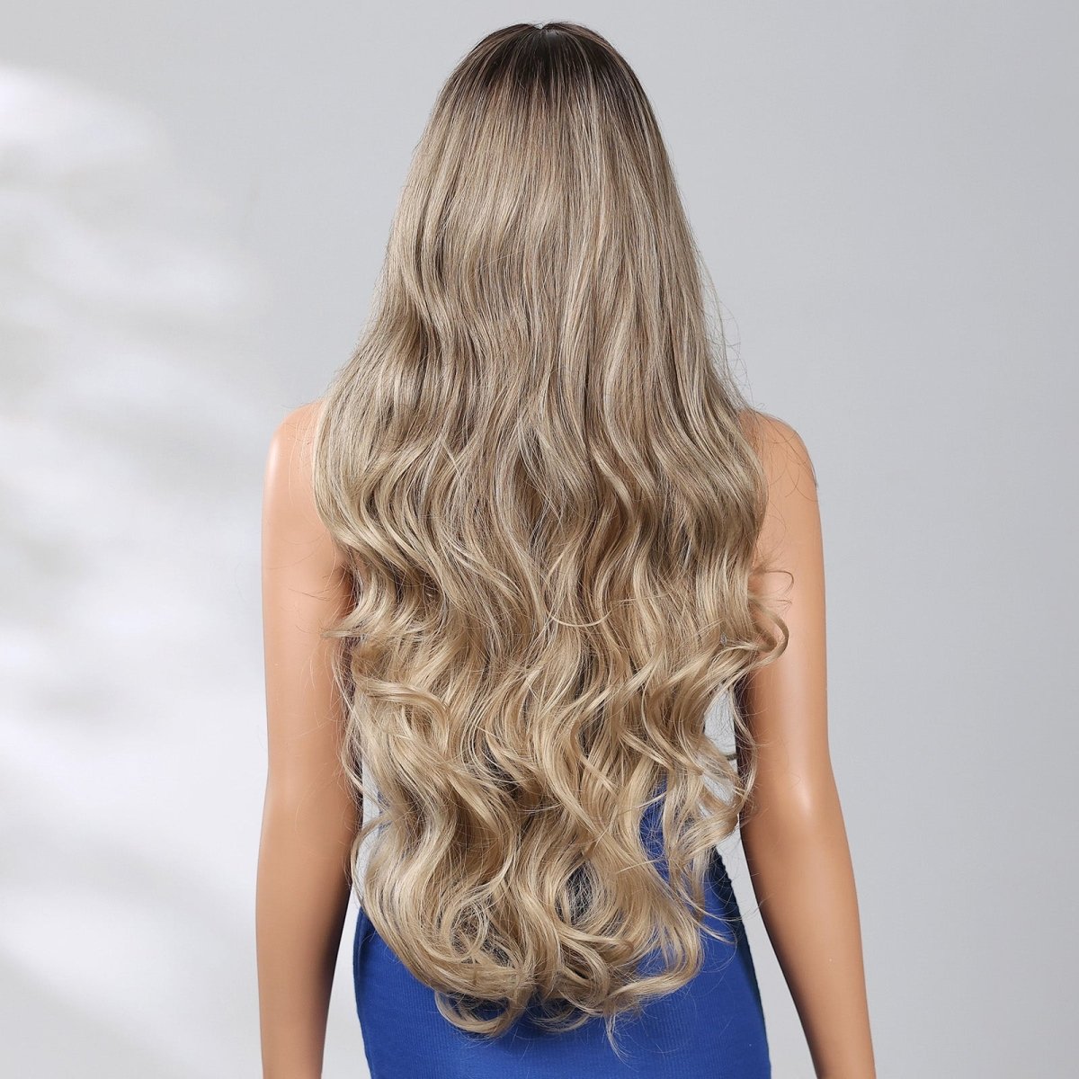 Extra Long Dark Blonde Wavy Fringe Wig - MARKETPLACE - Milk & Honey Wigs