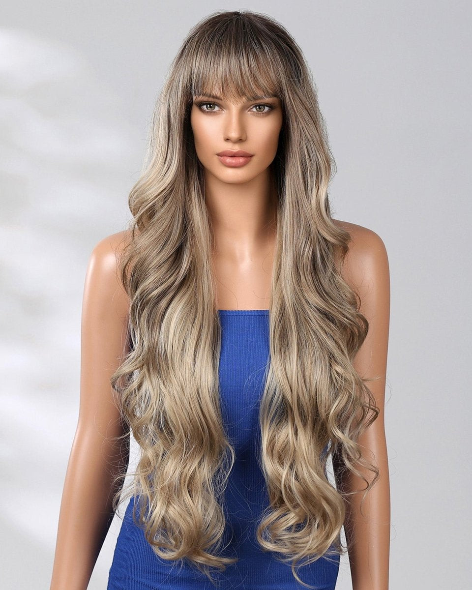 Extra Long Dark Blonde Wavy Fringe Wig - MARKETPLACE - Milk & Honey Wigs