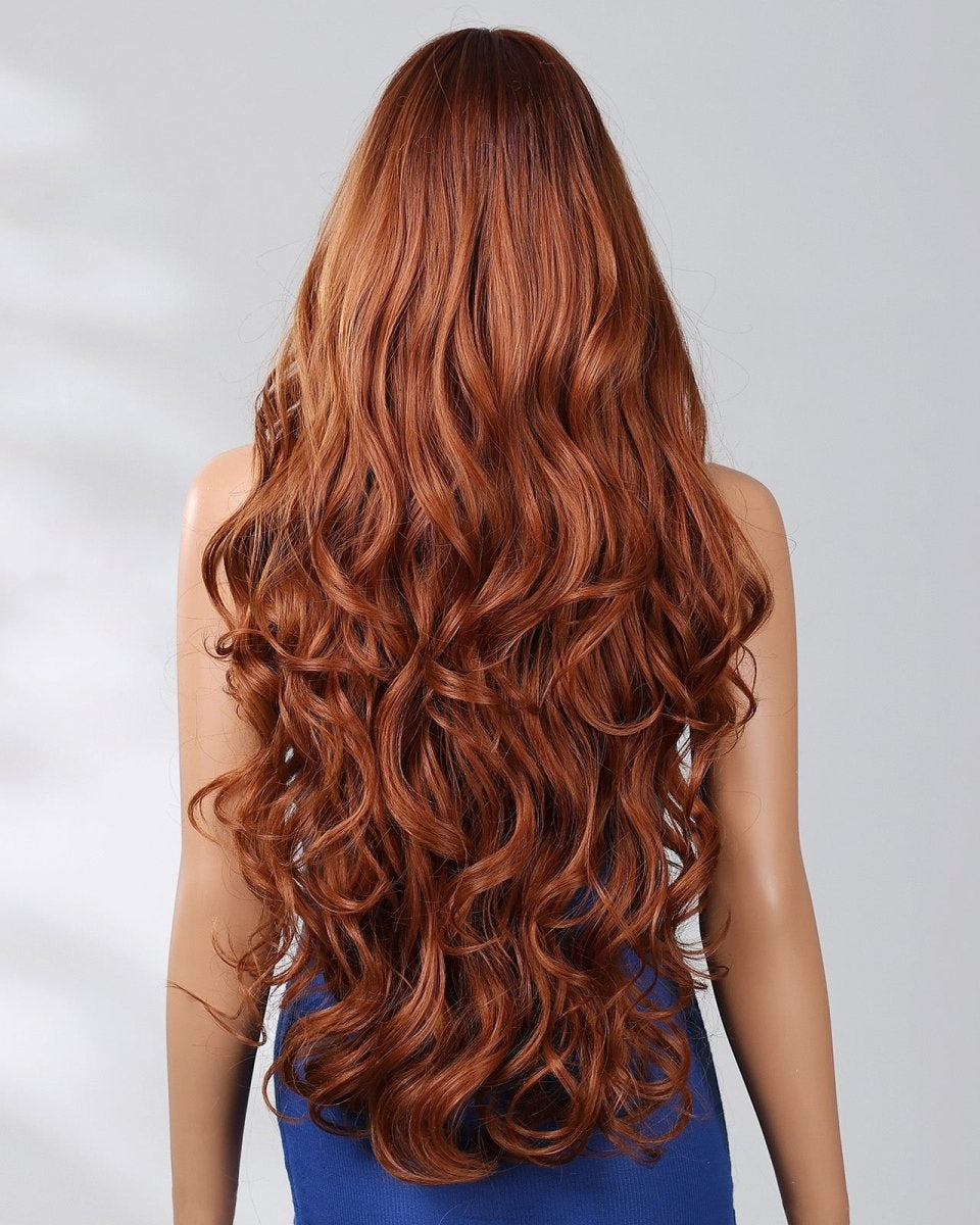 Extra Long Ginger Wavy Fringe Wig - MARKETPLACE - Milk & Honey Wigs