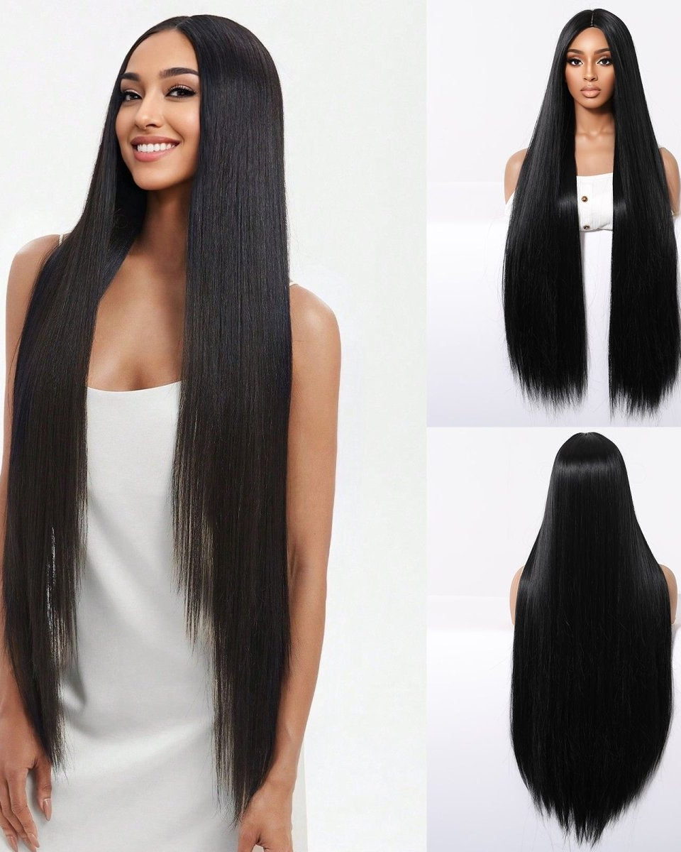 Extra Long Sleek Black Wig - MARKETPLACE - Milk & Honey Wigs