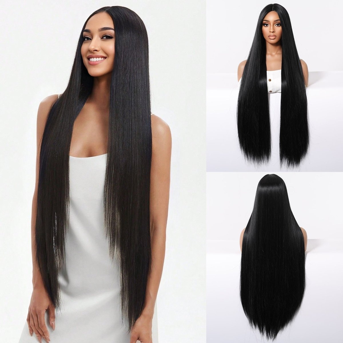 Extra Long Sleek Black Wig - MARKETPLACE - Milk & Honey Wigs