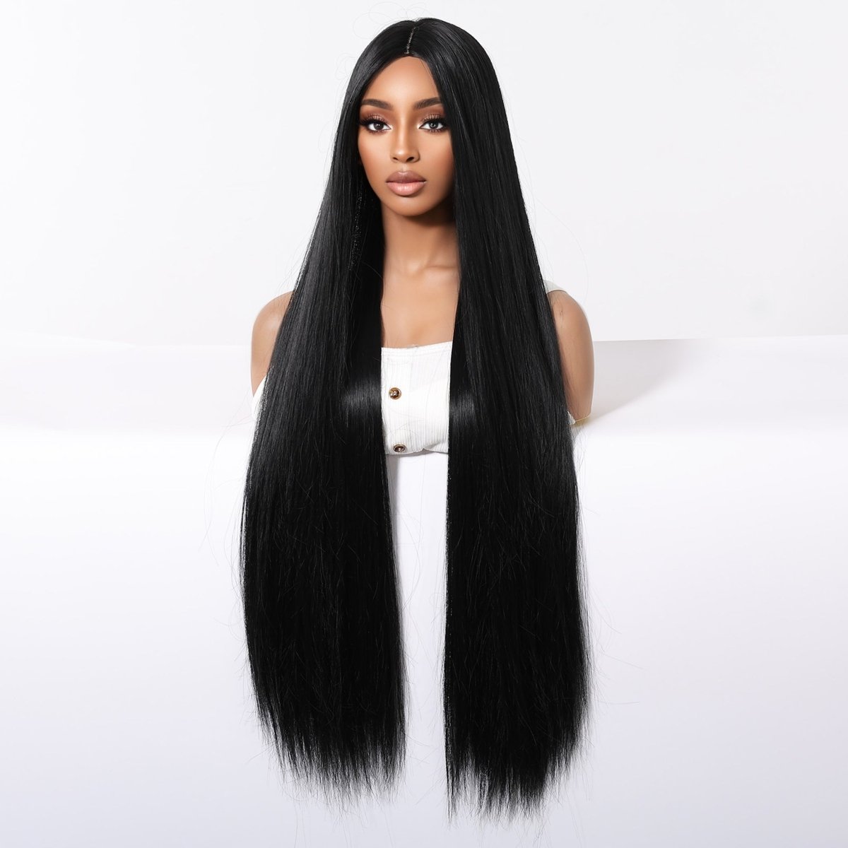 Extra Long Sleek Black Wig - MARKETPLACE - Milk & Honey Wigs