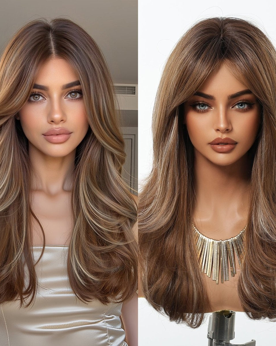 Golden Brown Layered Wig - MARKETPLACE - Milk & Honey Wigs