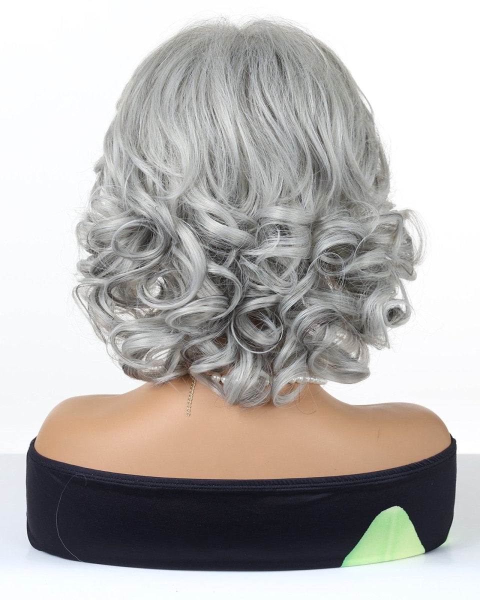 Grey Curl Fringe Wig - MARKETPLACE - Milk & Honey Wigs
