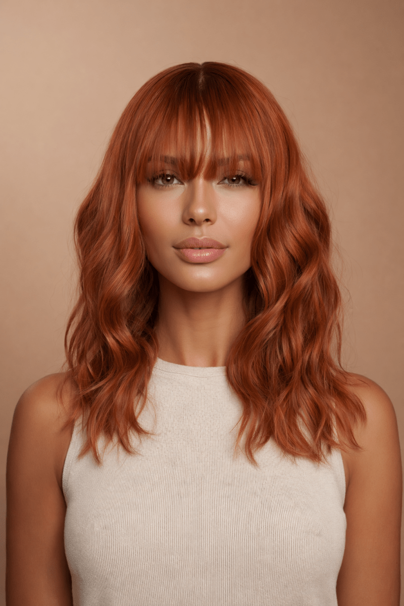 HAYLEY - Auburn - Fringe Wig - Milk & Honey Wigs