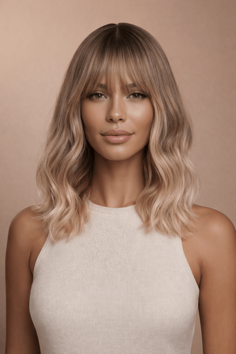 HAYLEY - Ombre Three Tone - Fringe Wig - Milk & Honey Wigs