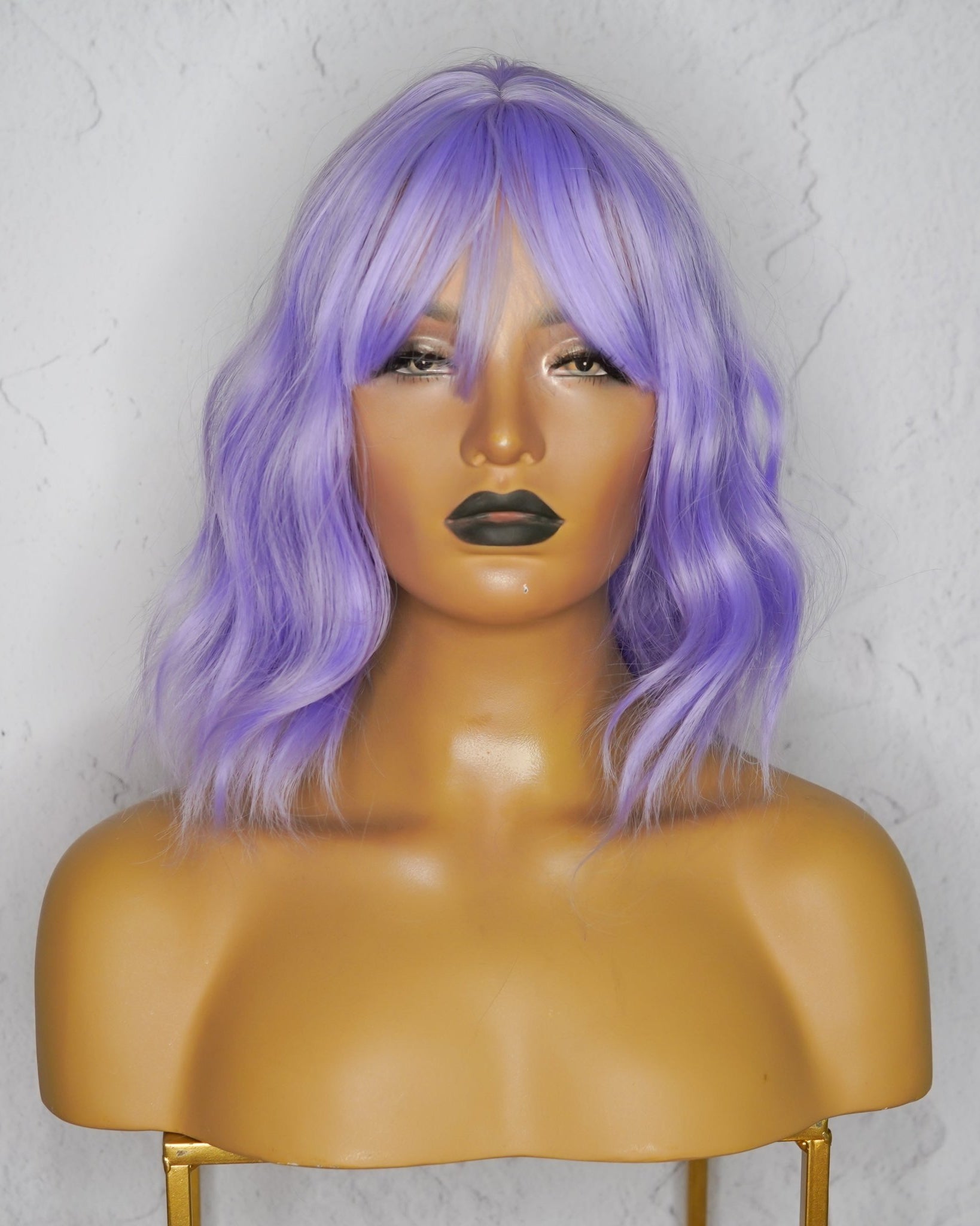 HAYLEY Purple Bob Fringe Wig - Milk & Honey Wigs