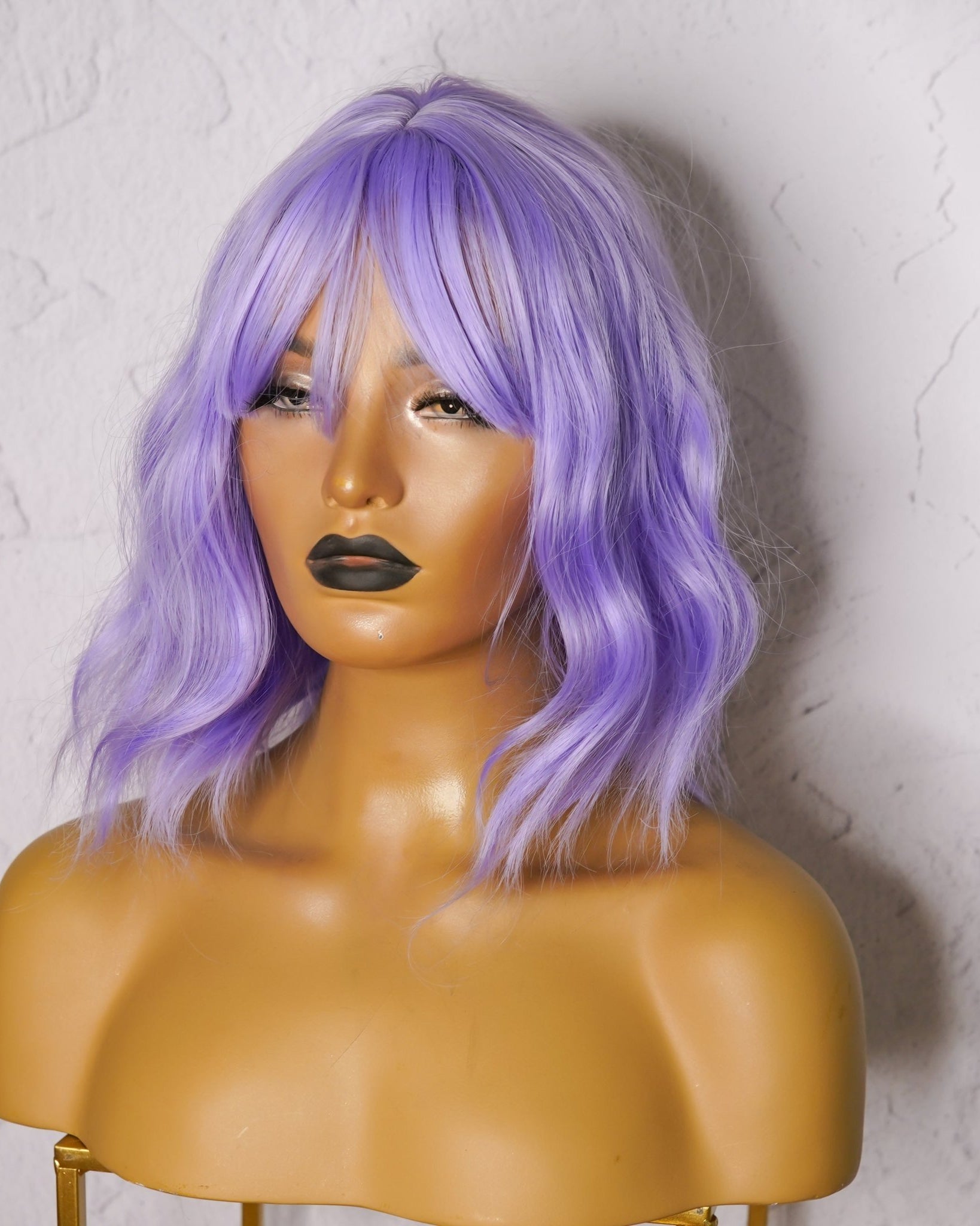 HAYLEY Purple Bob Fringe Wig - Milk & Honey Wigs