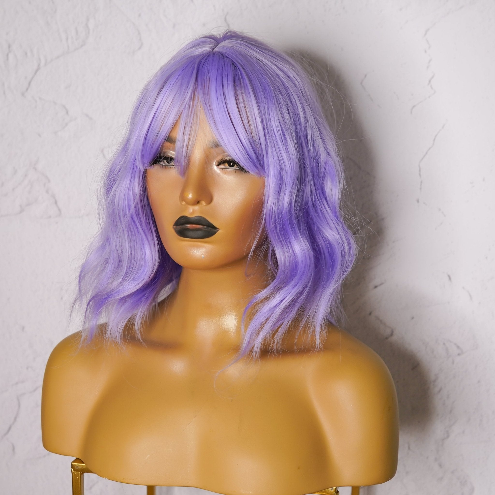 HAYLEY Purple Bob Fringe Wig - Milk & Honey Wigs