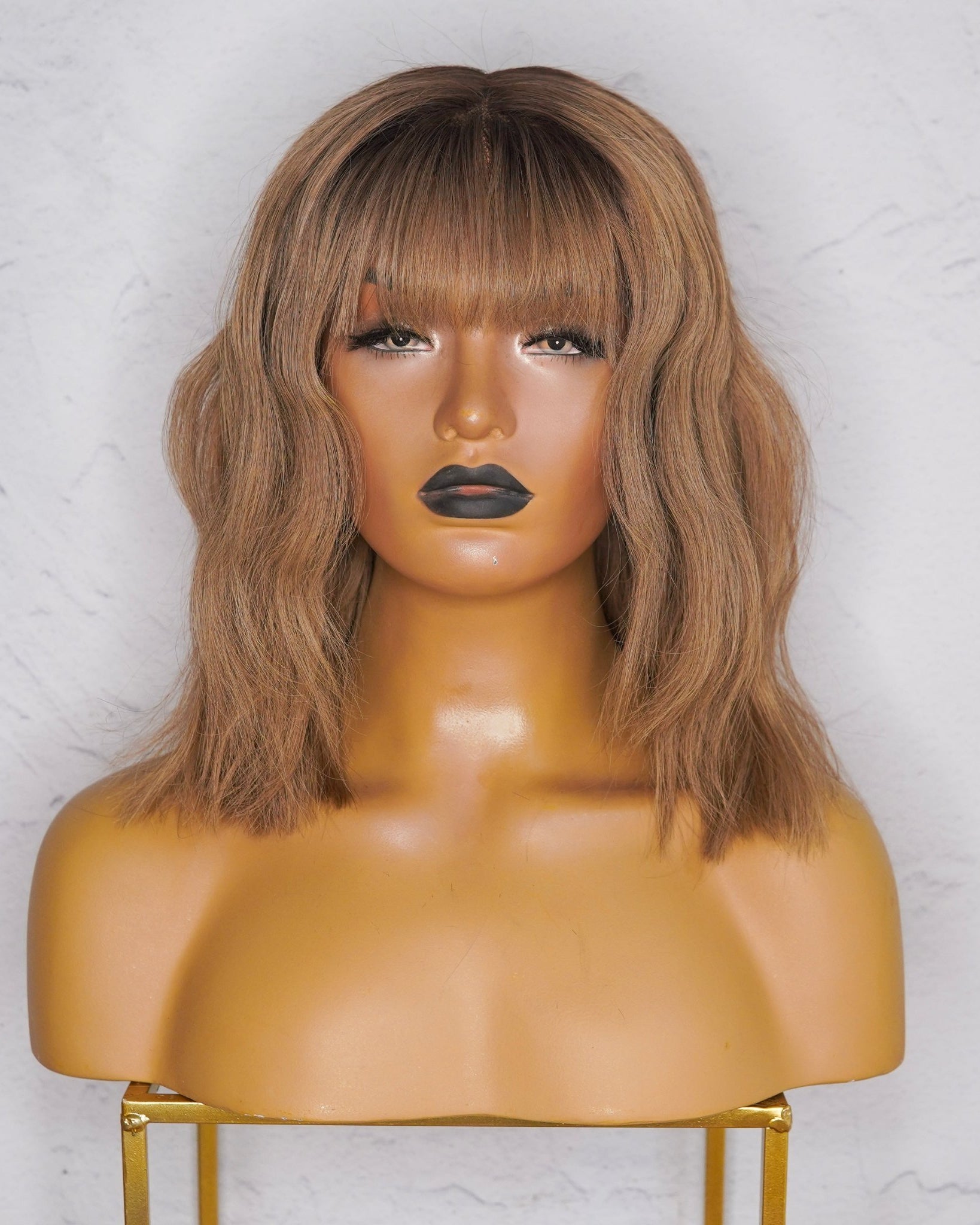 HAZEL Fringe Human Hair Lace Front Wig - Milk & Honey Wigs